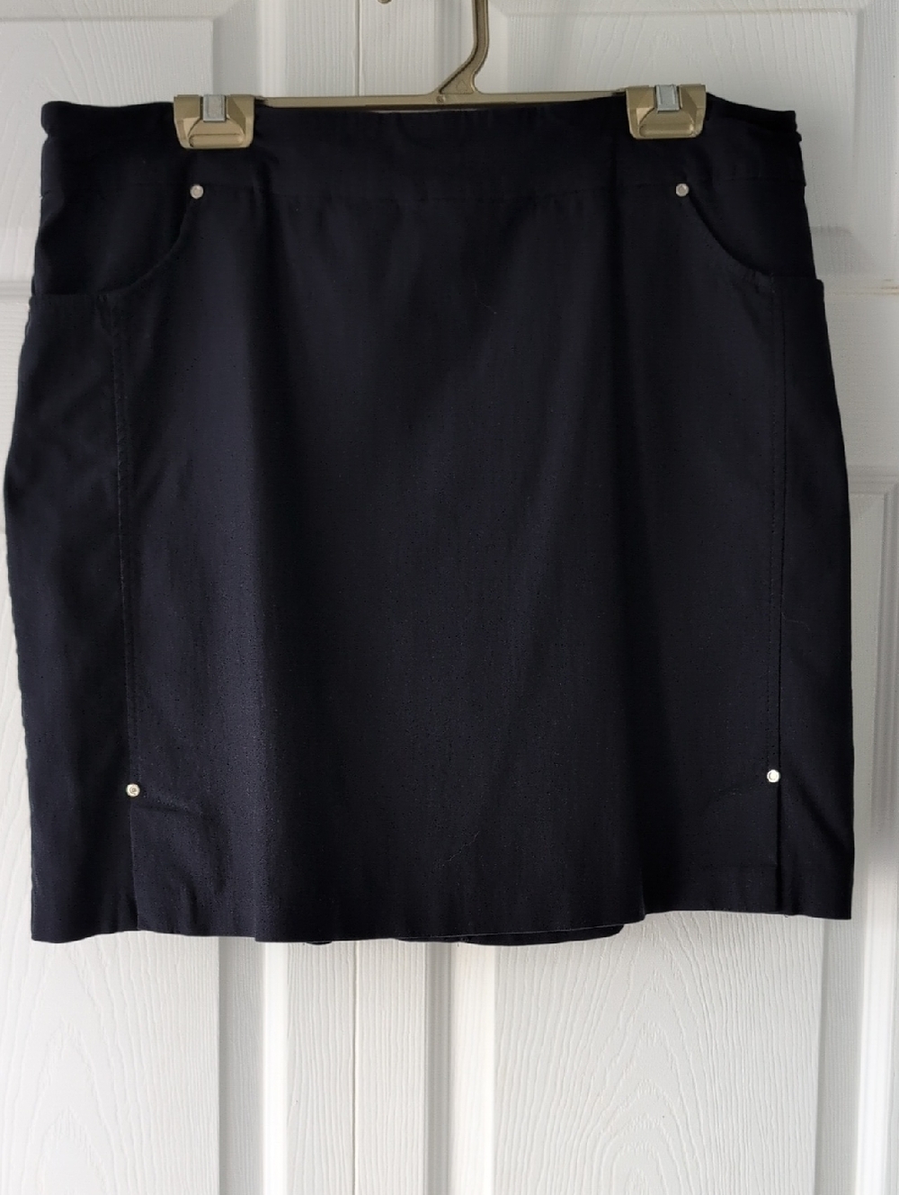 Coconut Row Palm Beach Classic NAVY BLUE Women's Skirt Skort A with Pockets
